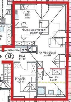 Gemütliche 2,5-Zimmer-Dachgeschosswohnung in Inzlingen mit Gartenanteil