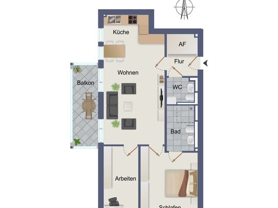 3-Zi- Senioren-Traumwohnung die keine Wünsche offen lässt - THERESIAs im Nürnberger Norden