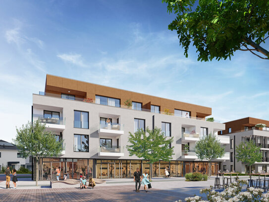 NEU - KOMFORTABEL - KLIMAFREUNDLICH: Moderne 3-Zimmerwohnung im Carré am Markt in Linkenheim-Hoch.!