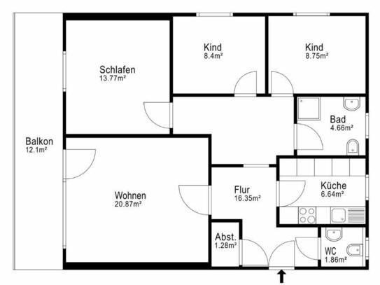 Schöne modernisierte 4-Zimmer Wohnung direkt am Naturschutzgebiet per sofort verfügbar