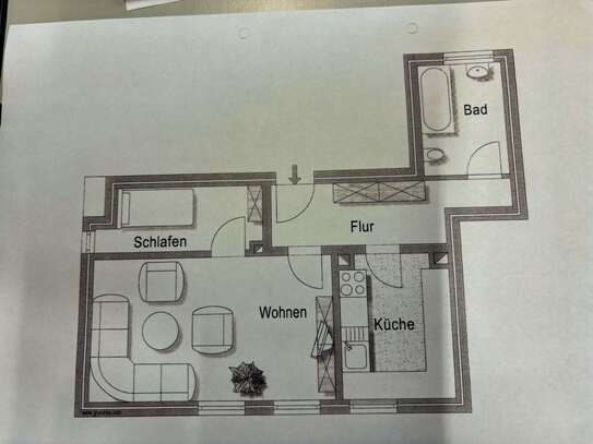 Nürnberg zentral Wohnen - ETW 1,5 Zimmer im Erdgeschoss Nähe Rathenauplatz