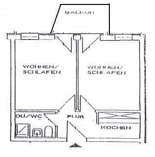 2-Raumwohnung mit Balkon