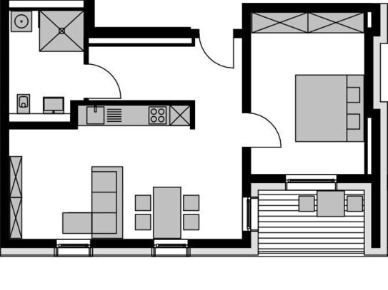 Gemütliche 2-Zimmer Wohnung mit eigenem Balkon