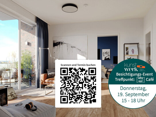 2-Zimmer-Wohnung mit großer Terrasse mit Westausrichtung