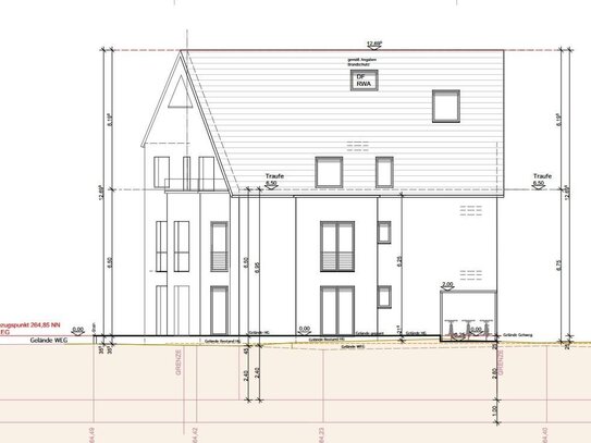 Projektierter Neubau eines 7-Familienhauses - 8 % Rendite.