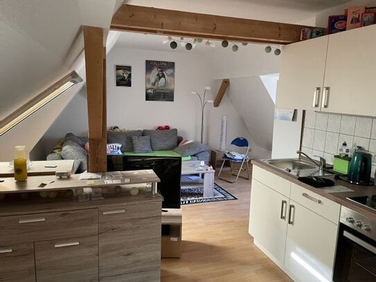 Süße 1-Zimmer Wohnung unterm Dach in Altlobeda sucht neuen Liebhaber