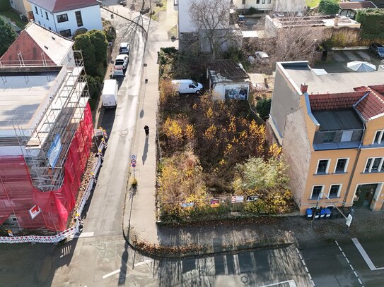 Mölkau: Baugrundstück für Wohn-und Geschäftshaus mit Planung, ca. 1.300 m² BGF