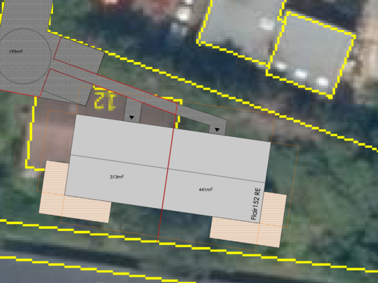 Hinterliegergrundstück für zwei große Doppelhaushälften in Erlangen, Bruck / MD