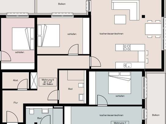 Moderne 2-Zimmer Etagenwohnung in Schlitz (Wohnung 1.6)