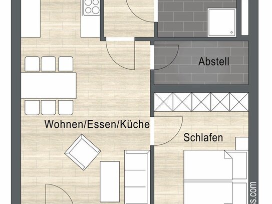 Großzügige 2-Zimmer-Eigentumswohnungen KfW 40 Plus Standard Neubau in Deggendorf