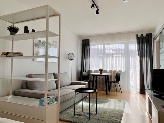 Apartment mit Wlan, TV, Balkon, Dusche/WC, Küche, Waschmaschine, Trockner