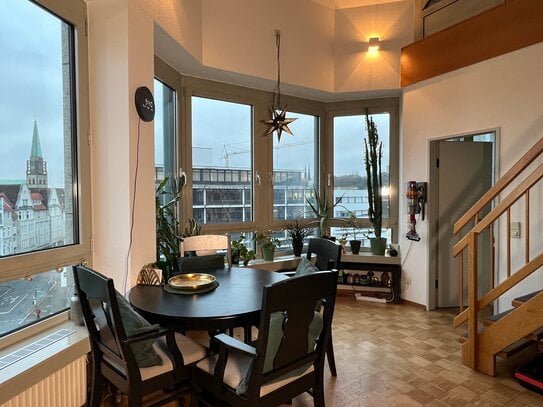 Zentrale Maisonette-Wohnung mit Blick über die Dächer von Bielefeld