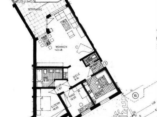 Großzügige 3-Zimmerwohnung, 114m², schöne + ruhige Lage - DORNSTADT, ab 18.11.