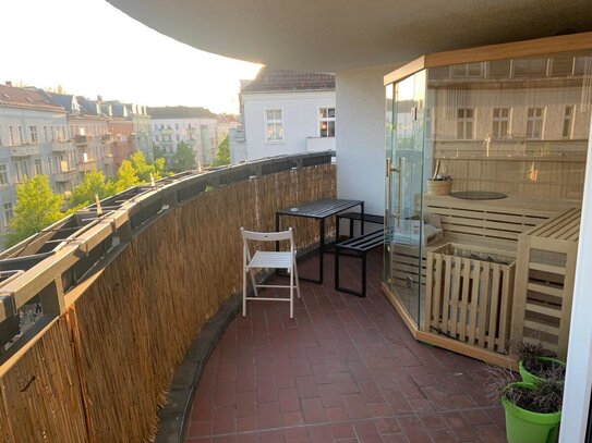 F-hain: Boxhagener Str.: 3-Zi-Neubau-Whg, 5. OG, BALKON + Terrasse, 90 m² (LEER ab Mai) zu VERKAUFEN