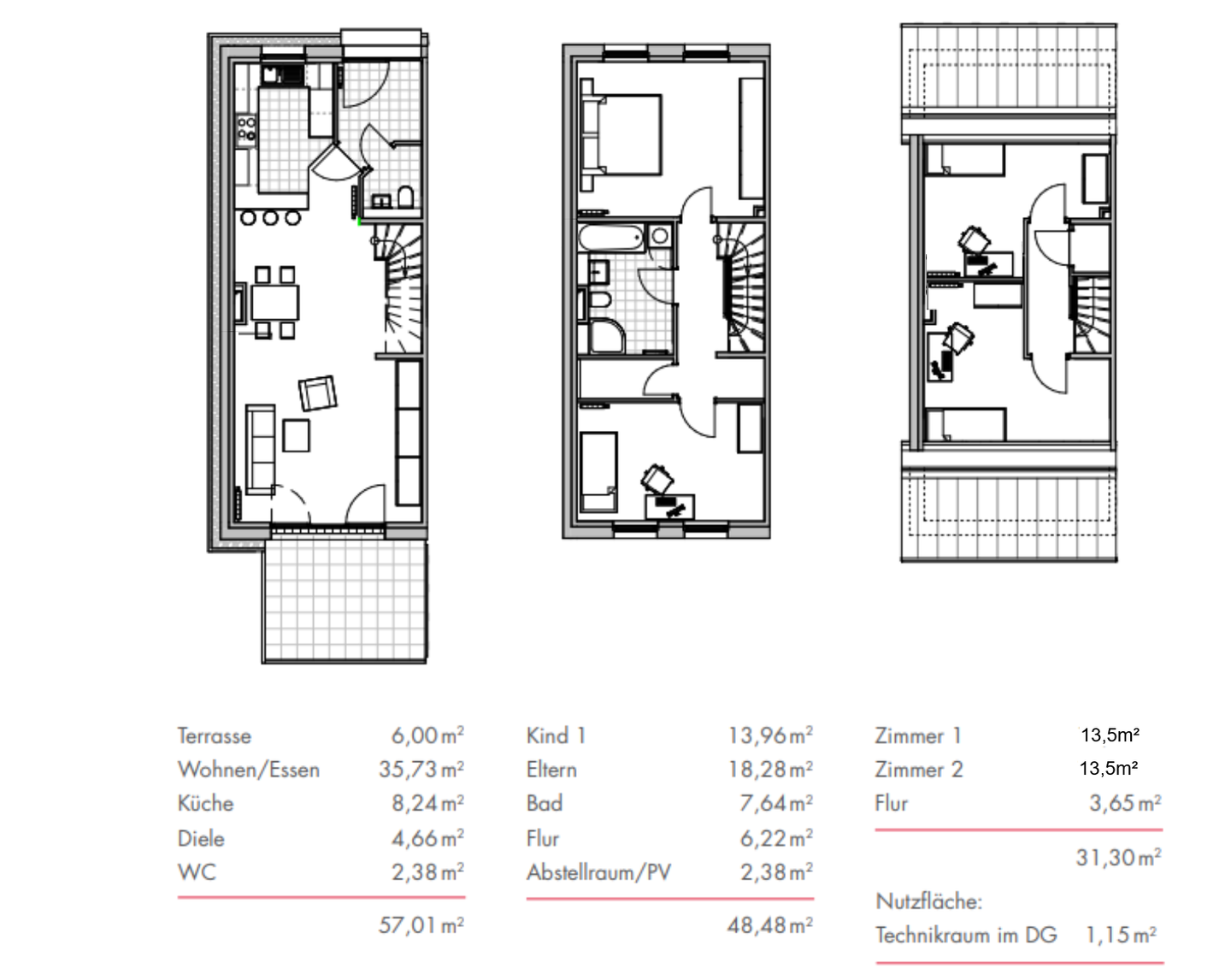 Erstbezug 2026 Dresden-Gittersee: Hochwertiges 5-Zi. Neubau-Reihenhaus (KfW 40) – Niedrige Energiekosten!