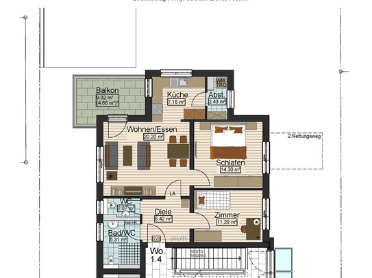 Ihr neues Stadtdomizil in Senden, 3-Zimmer-Wohnung, Neubau