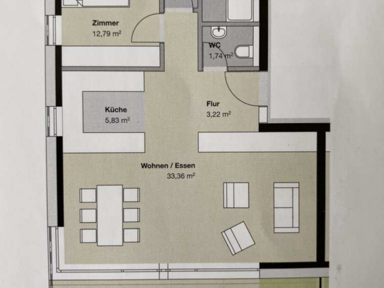 Penthouse in Südlage: 2,5-Zimmer-Wohnung mit Balkon und Einbauküche in Schopfheim