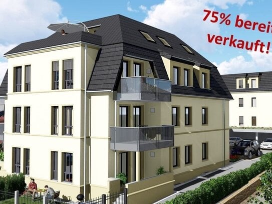 Wohnen in Radebeul - Exklusive 3-Raum Wohnung mit Gartenanteil und Stellplatz