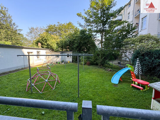 Chemnitz-Sonnenberg! Sanierte 4-Raum-Wohnung mit Balkon im Erdgeschoss!