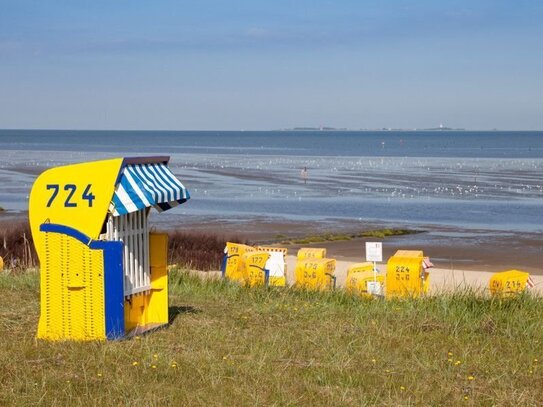 Strandkorb reserviert? Wunderschöne 3-Zimmer Ferienwohnung mit Sauna im TideResort an der Nordsee