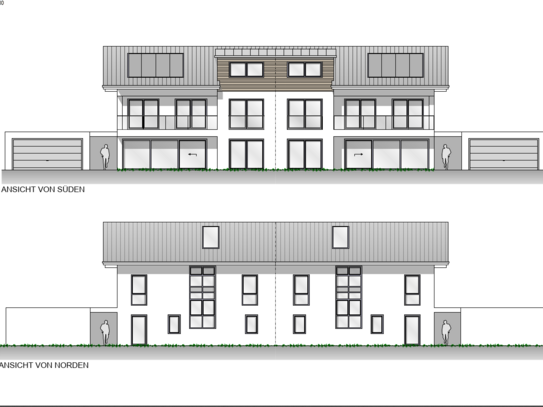 Neubau von 2 schlüsselfertigen Doppelhaushälften mit Doppelgarage in 87724 Ottobeuren