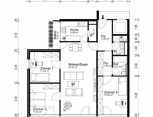 Attraktive Kapitalanlage: Vermietete 4-Zimmer-Wohnung in Taufkirchen - Ideal für Investoren!