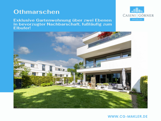 Exklusivität trifft Moderne: Garten-Maisonette-Wohnung in gehobener Nachbarschaft nahe Elbufer!