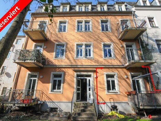 *Reserviert* - Hechtviertel - 2-Zimmerwohnung mit 2 Balkonen im Hinterhaus