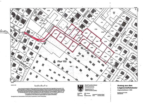 Verkaufsstart ab sofort : Begehrtes Baugrundstück in Frankfurt (Oder) OT Markendorf voraus. Baubeginn 01.11.2024