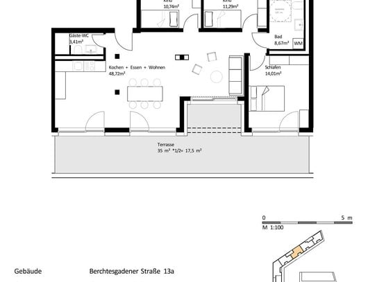 115 m² 4-Zi.-Whg. mit Balkon im Zentrum von Burghausen zum Kauf: EH40-QNG: 5% AfA + 5% Sonder-AfA & 150.000 € KfW-Kredit