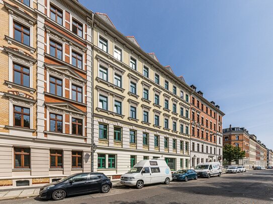 Attraktives Altbau-Investment am Lene-Voigt-Park: Vermietete 2-Zimmer-Wohnung mit Balkon