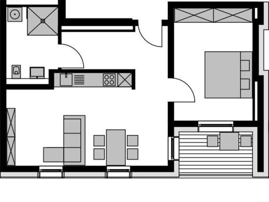 Gemütliche 2-Zimmer Wohnung mit eigenem Balkon