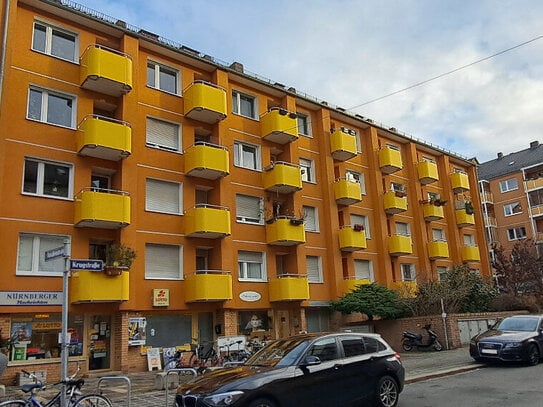 Komplettsanierte 1 Zimmer-Wohnung im 2. OG mit Balkon im beliebten Stadtteil St. Johannis