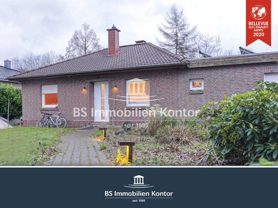 Großzügiger Bungalow mit Garage, Terrasse und Gartenanlage in ruhiger Wohnlage!