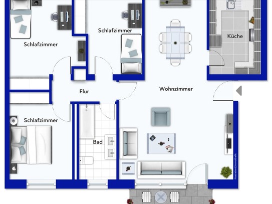 ? Schöne 4-Zimmer-Erdgeschosswohnung mit Balkon & Parkplatz in Gießen