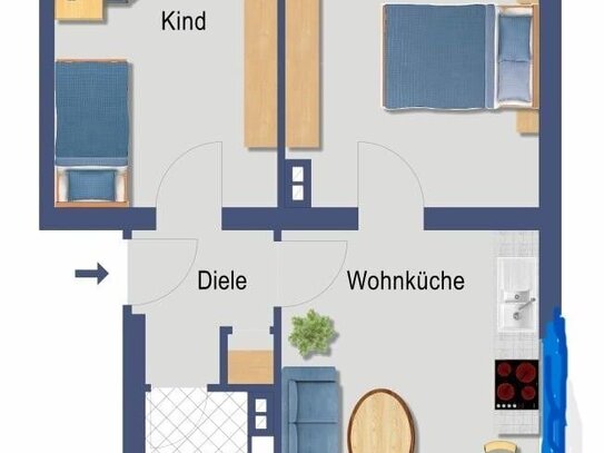 Provisionsfreie Zweizimmer-Eigentumswohnung zur Kapitalanlage