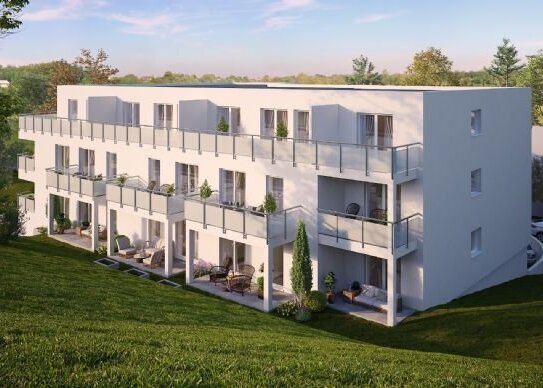 KfW Effizienzhaus 40 2 ZKB Gartenwohnung mit sonniger Terrasse QNG Zertifikat