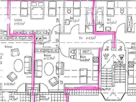 Schöne 2,5 Zimmer DG Wohnung