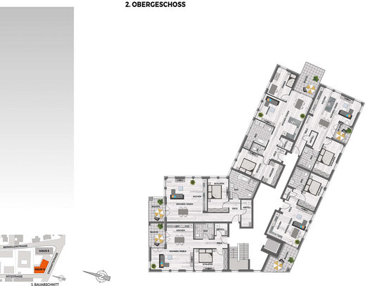 Oase Haus 6: 2-Zimmer Wohnung über den Dächern von Kehl