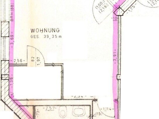 Barrierefreie 1-Zi-Wohnung mit sep. Küche, Balkon und Aufzug zu vermieten.