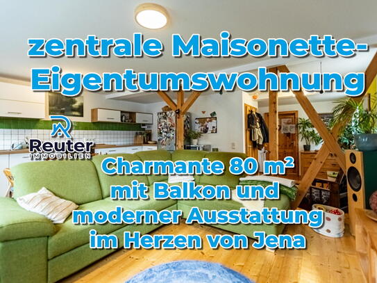 Charmante Maisonette-Wohnung mit Balkon und moderner Ausstattung im Herzen von Jena