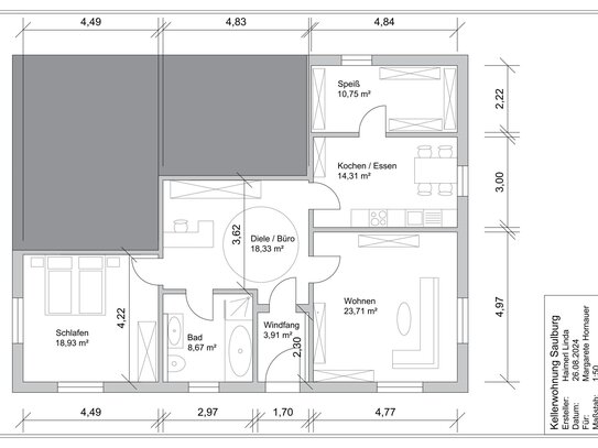 Kernsanierte Kellerwohnung mit Garten