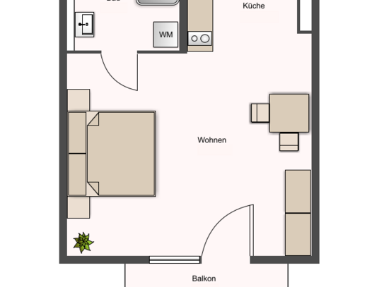 Mit Balkon und Einbauküche! *Exklusive 1-Zimmer Wohnung im Neubau*