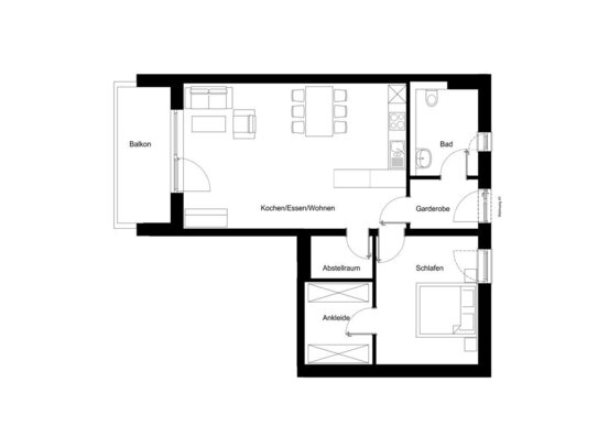 Energieeffizient & Modern: 2-Zimmer Wohnung zum Erstbezug