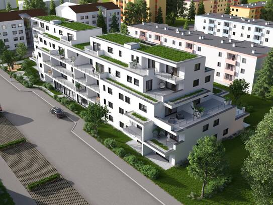 Attraktive Neubauwohnung mit großzügiger Dachterrasse und hochwertiger, offener Einbauküche