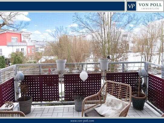 Erdgeschosswohnung mit Süd-Balkon und Gartenblick