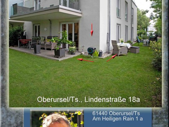 OBERURSEL/Ts.: Beste Citylage! Moderne 3-ZW mit Terrasse und eigenem Garten!