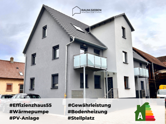 2-Zimmer-Wohnung * PV-Anlage * Wärmepumpe * Bodenheizung * Stellplatz * Keller * in Allmannsweier