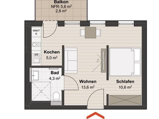 Zweitwohnung für Geschäftsleute und Wochenendheimfahrer- Zinnie- Erstbezug *Residenz am Schlosspark*