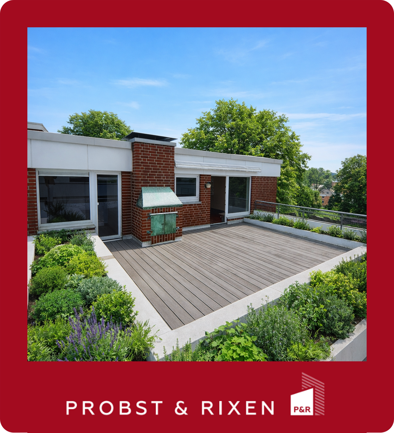 Penthouse mit großer Terrasse, Kamin und Sauna